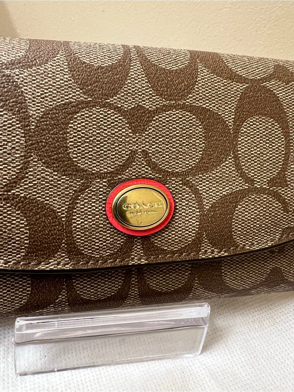 Coach Signature Canvas Long Wallet